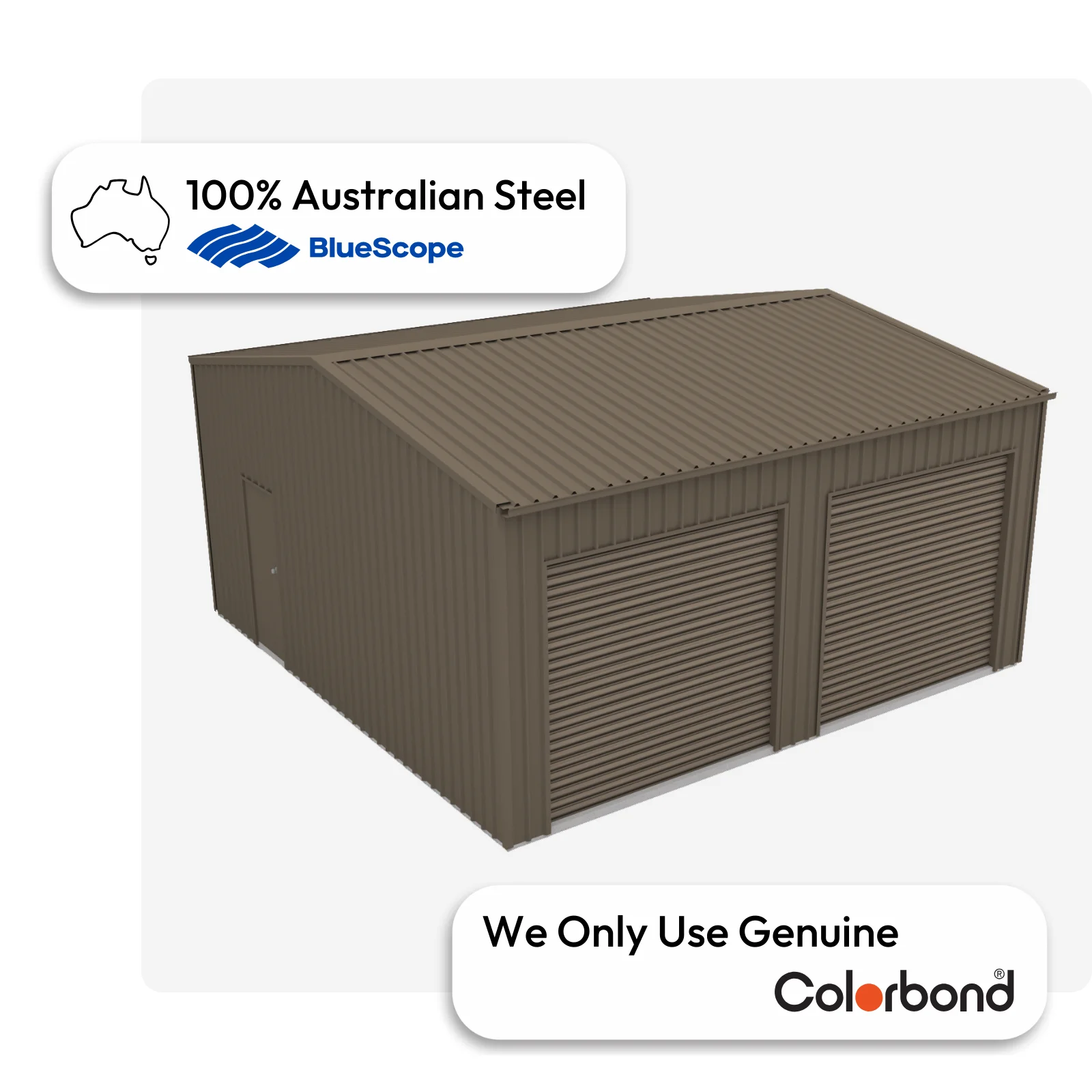 Jasper®
COLORBOND® Sheds
and Garages