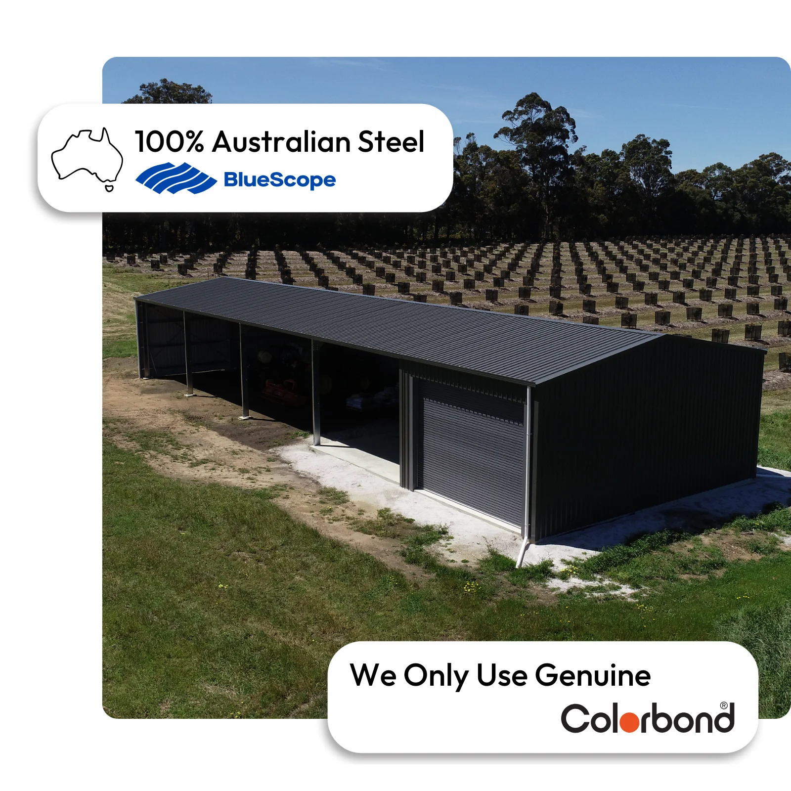 Workshop Sheds -
Built Tough with
COLORBOND®
Steel