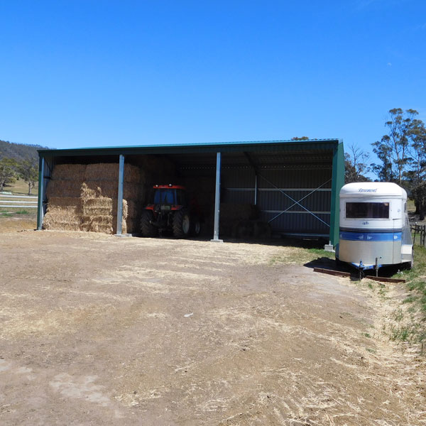 3 bay farm shed installed in Echuca