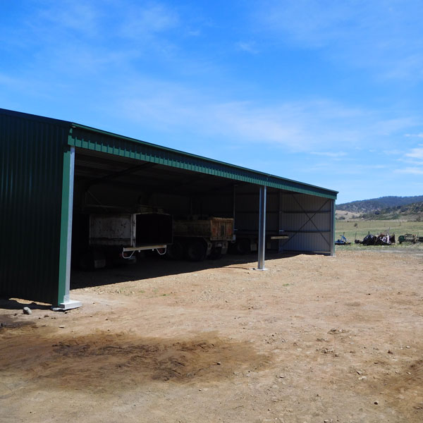 Massive farm shed installed in Karratha with cottage green trimclad sheeting.