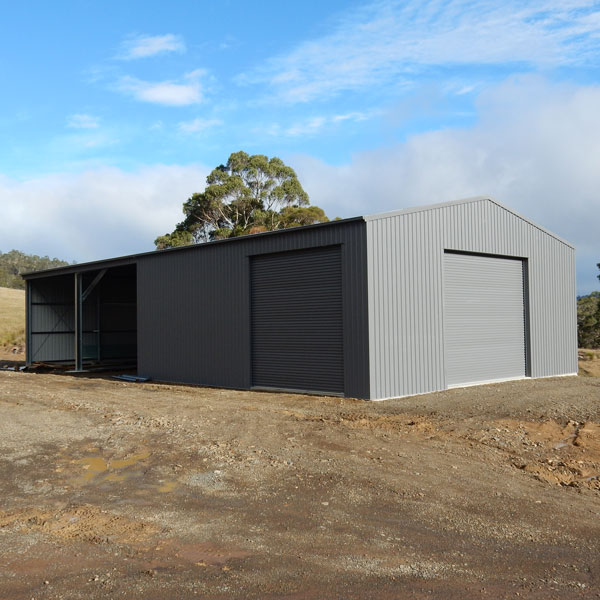Rural Shed built in Mount Gambier from Colorbond Basalt