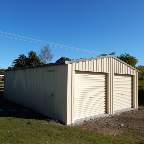 Shed built in Tumut with 2 roller doors and 1 personal access door