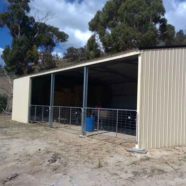 Farm shed builtin Wollongong with 3 sides