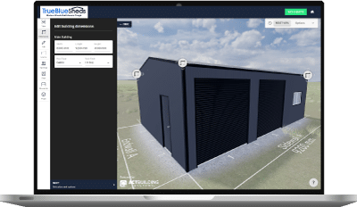 3d render of a storage shed