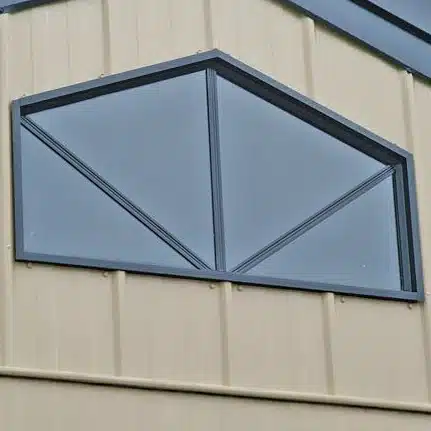 Barn window installed in the end of a Colorbond barn.