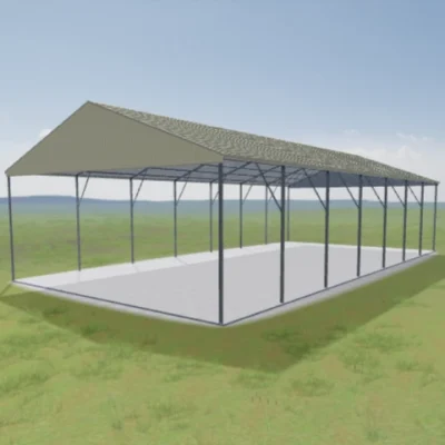 Australian-made dairy cover with open sides featuring Classic Cream™ roof