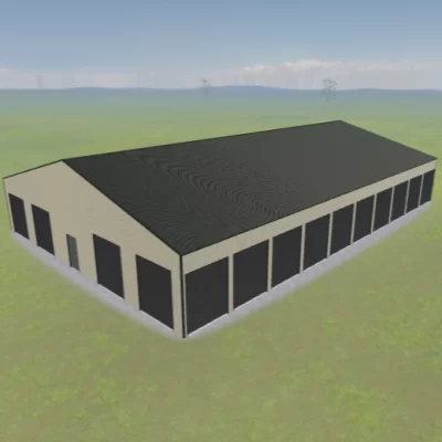 Australian-made self storage building with multiple units and roller doors featuring Woodland Grey® roof and Paperbark® walls.