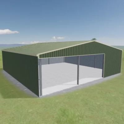 Equine Shed | Open Front | Pale Eucalypt® | True Blue Sheds Australian-made equine shed with open front featuring Pale Eucalypt® roof and Pale Eucalypt® walls