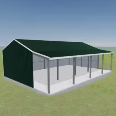 Equine Shed | Open Front | Cottage Green® | True Blue Sheds Australian-made equine shed with open front featuring Cottage Green® roof and walls